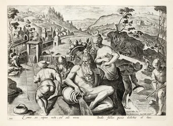 Metodo di pesca con canna da pesca, illustrazione da 